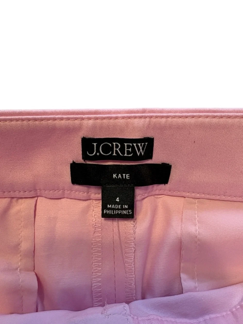 J. Crew Kate Cuffed Straight Leg Pants in Lightweight Chino Size 4 Pink NWT - Picture 7 of 13